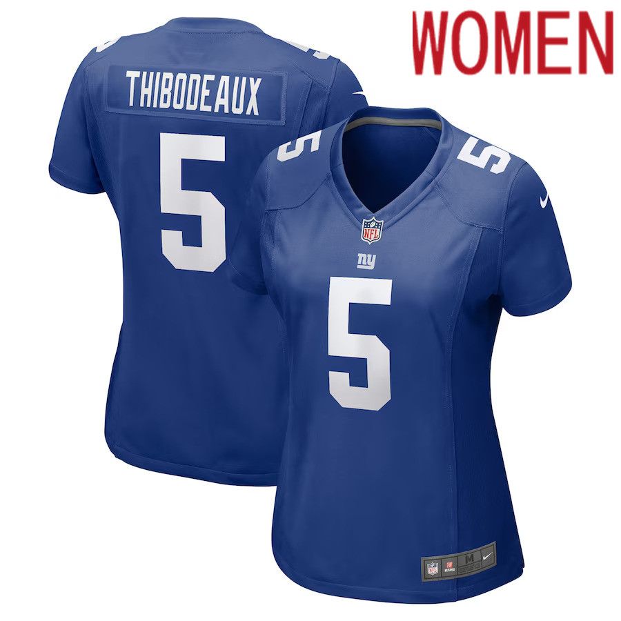 Women New York Giants 5 Kayvon Thibodeaux Nike Royal Game NFL Jersey